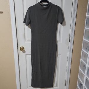 Pull&Bear Short Sleeve Midi Dress